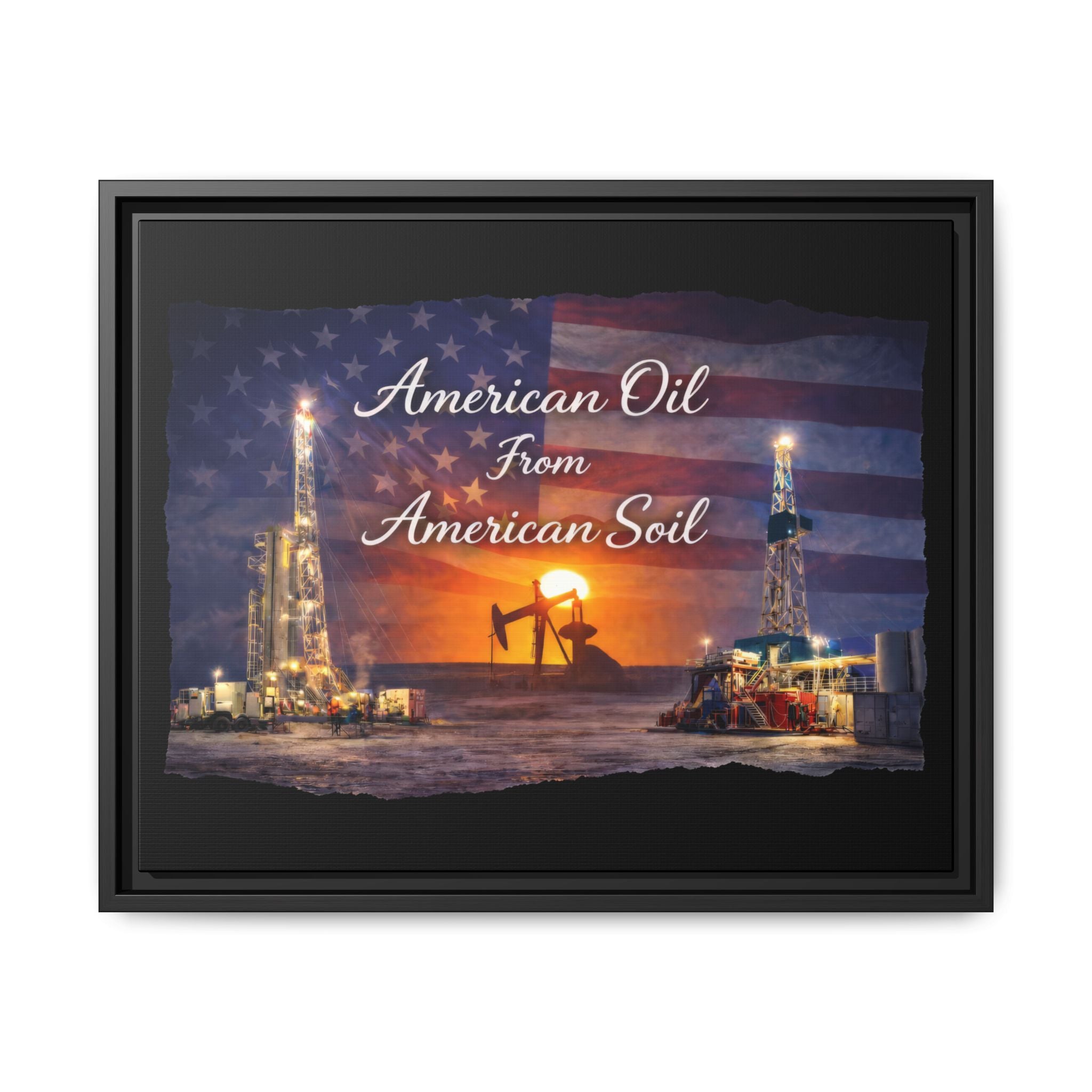 Flag Field - Framed Matte Canvas Wall Art
