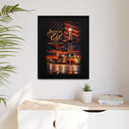 Ice Rig - Framed Matte Canvas Wall Art