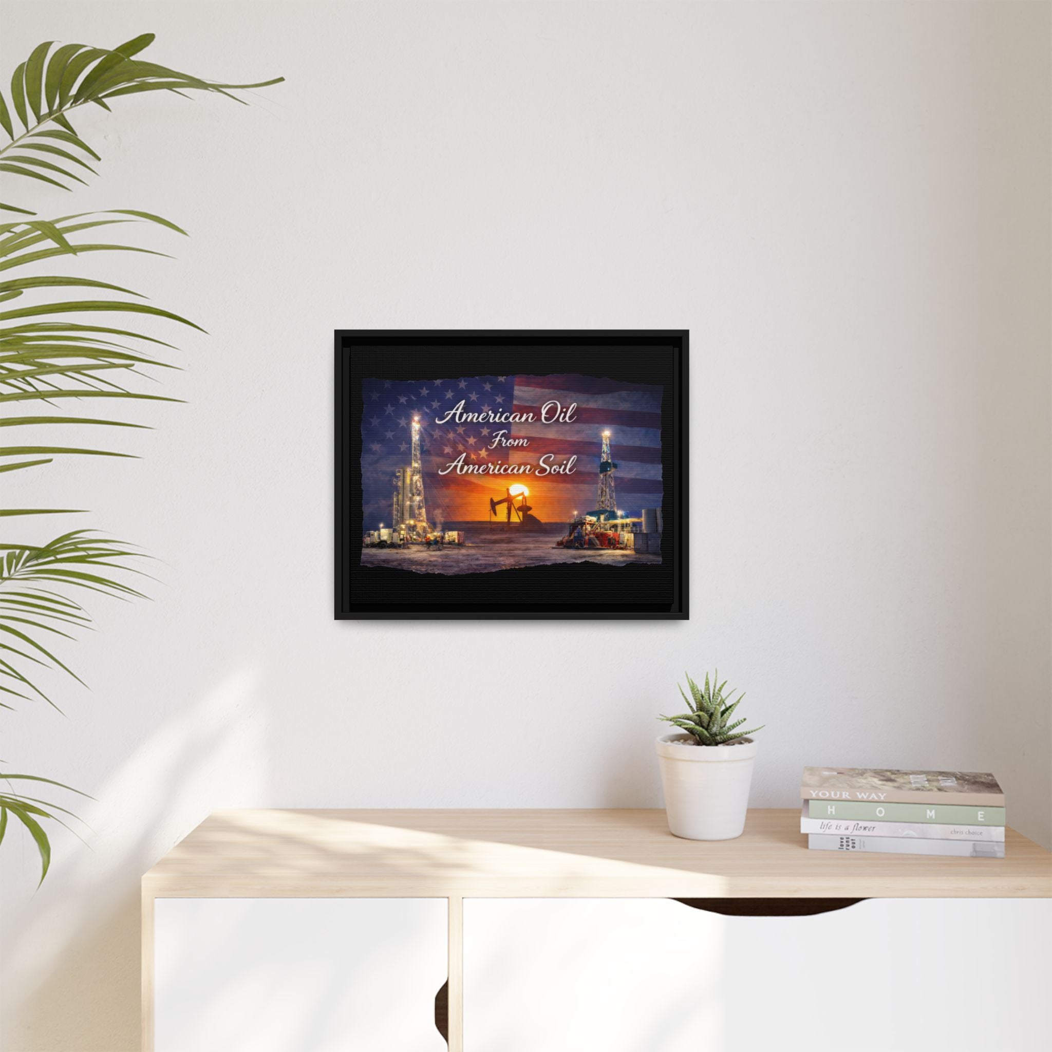 Flag Field - Framed Matte Canvas Wall Art