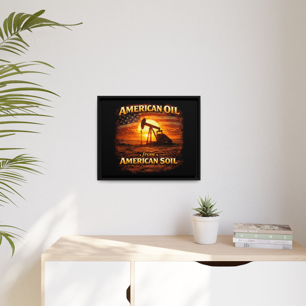 Pump Jack - Framed Matte Canvas Wall Art