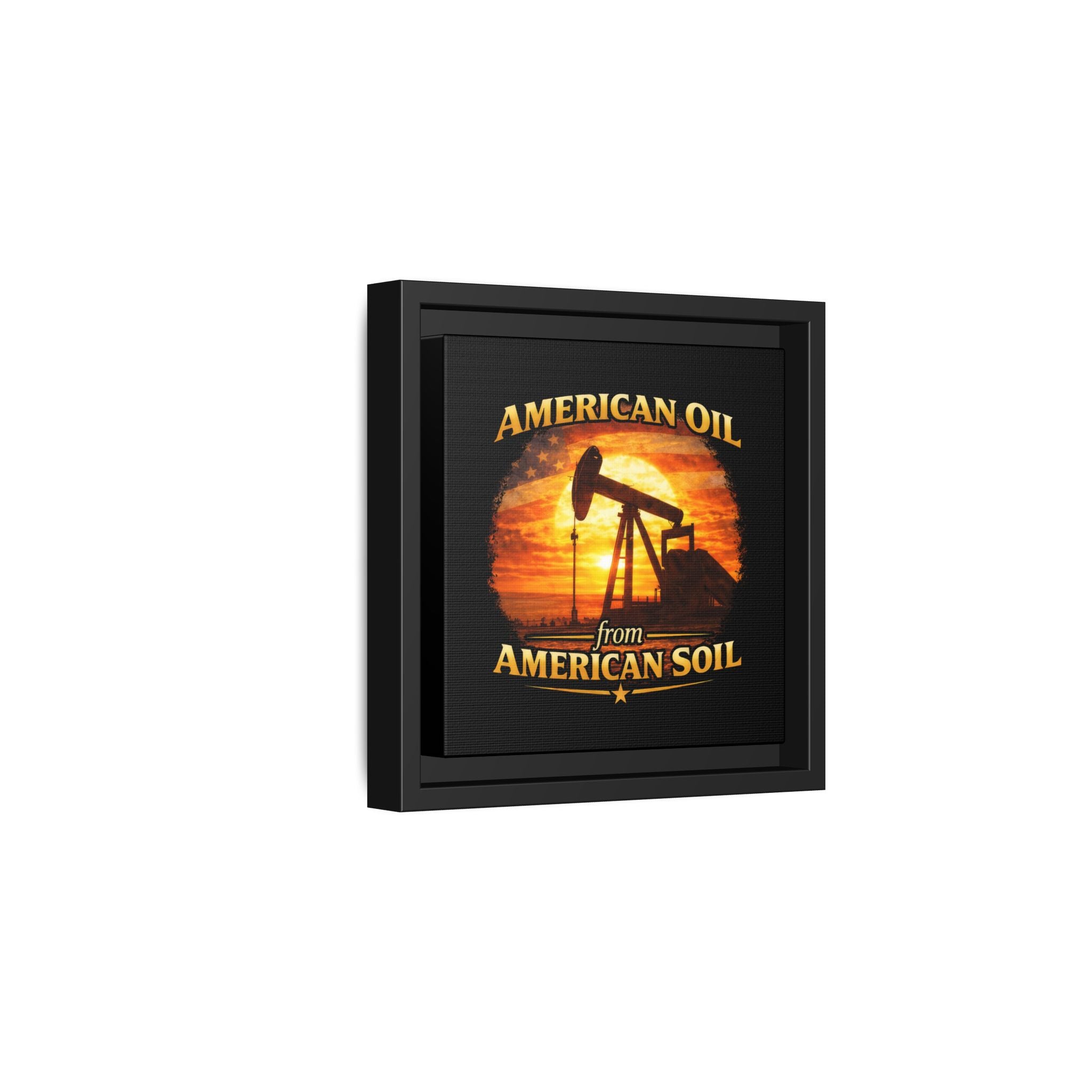 American Oil from American Soil - Framed Matte Canvas Wall Art