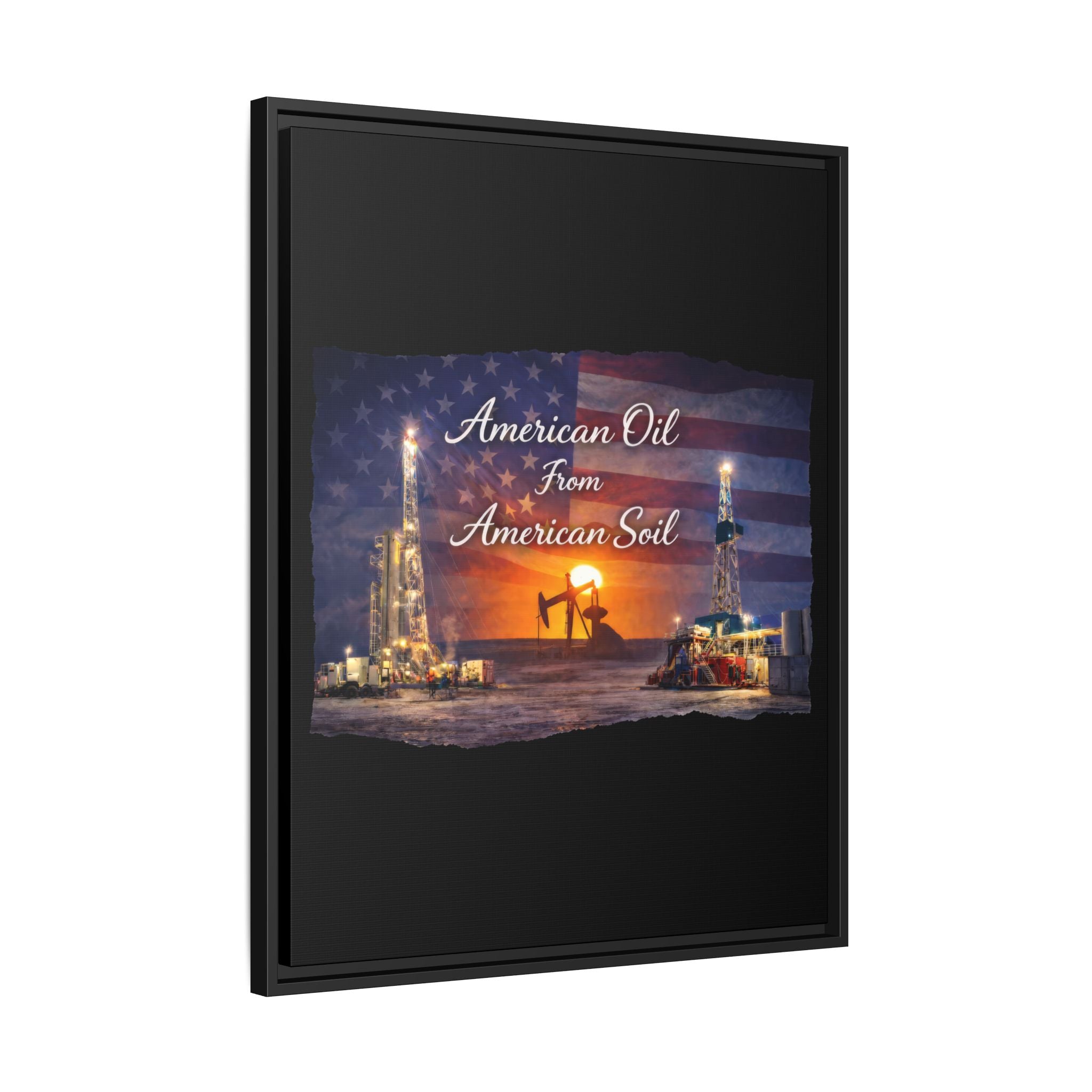 Flag Field - Framed Matte Canvas Wall Art