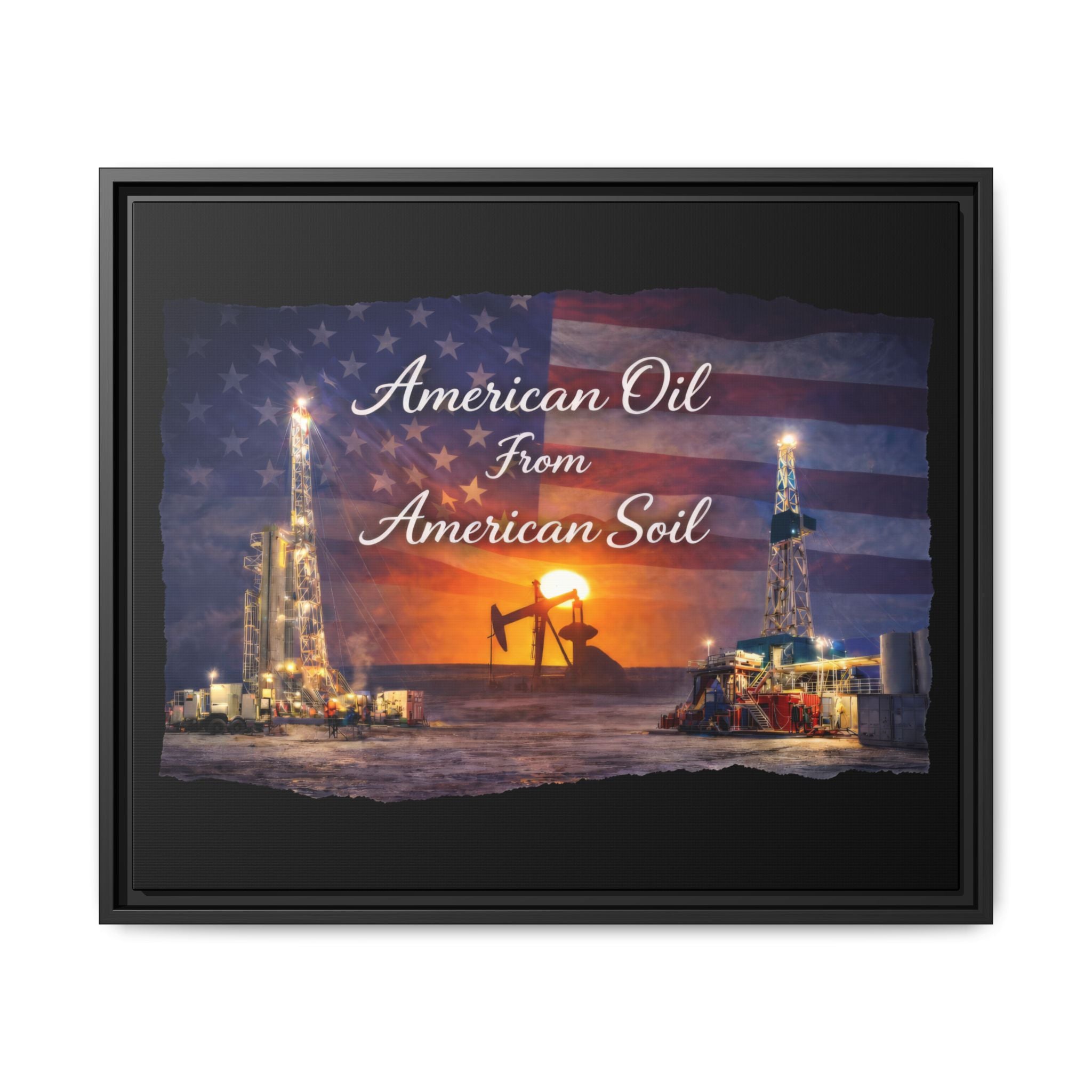 Flag Field - Framed Matte Canvas Wall Art