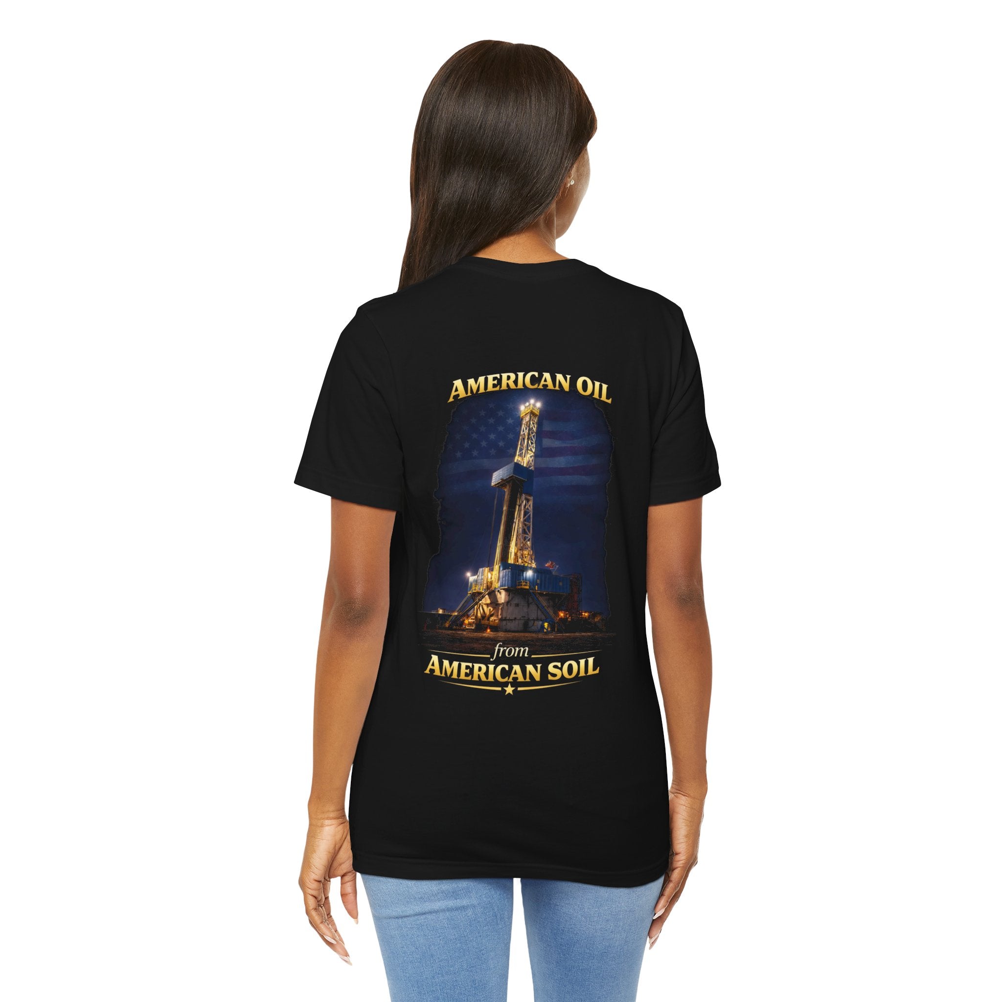 Derrick T‑Shirt — "American Oil From American Soil" Graphic Tee