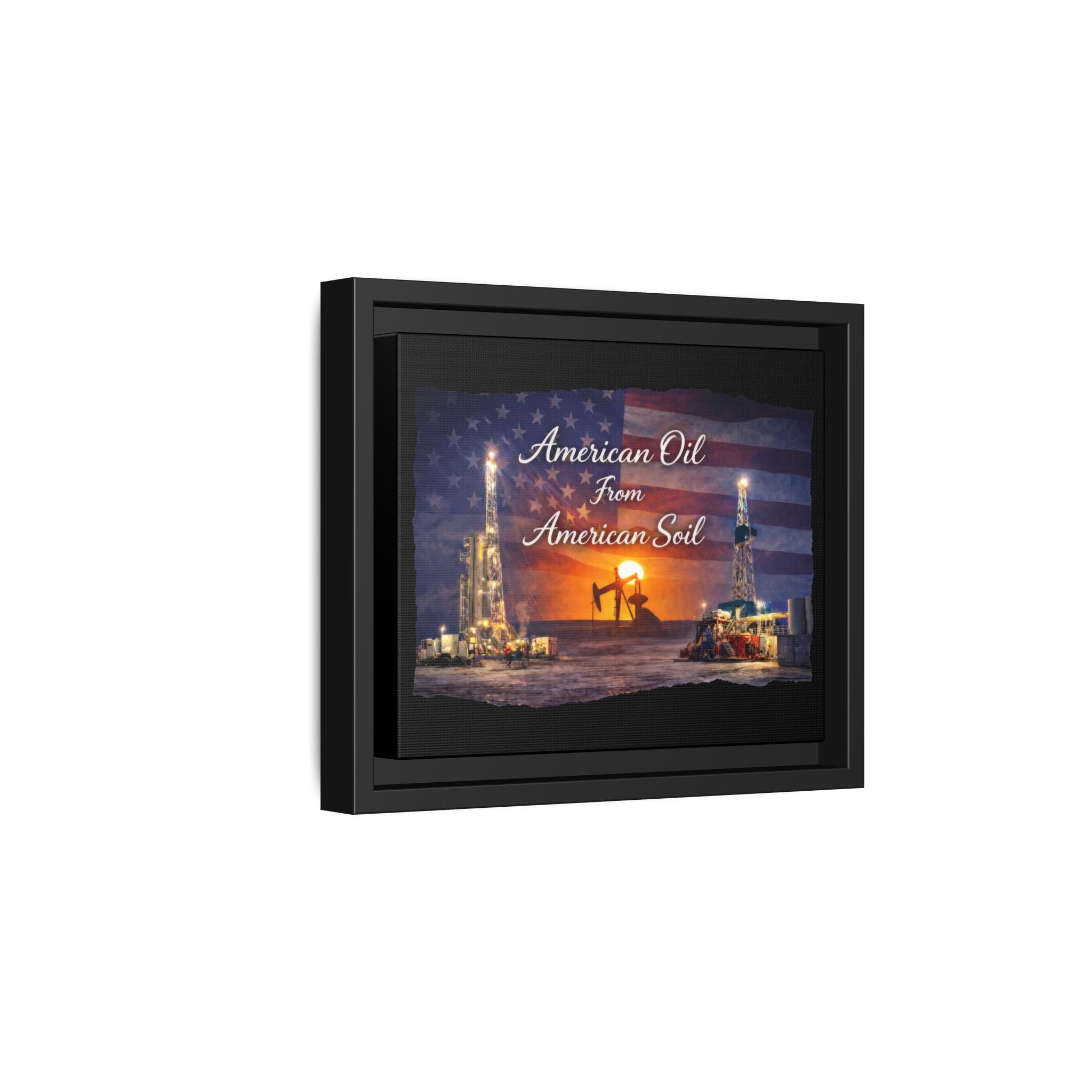 Flag Field - Framed Matte Canvas Wall Art