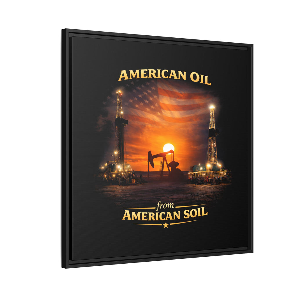 Oil Field - Framed Matte Canvas Wall Art