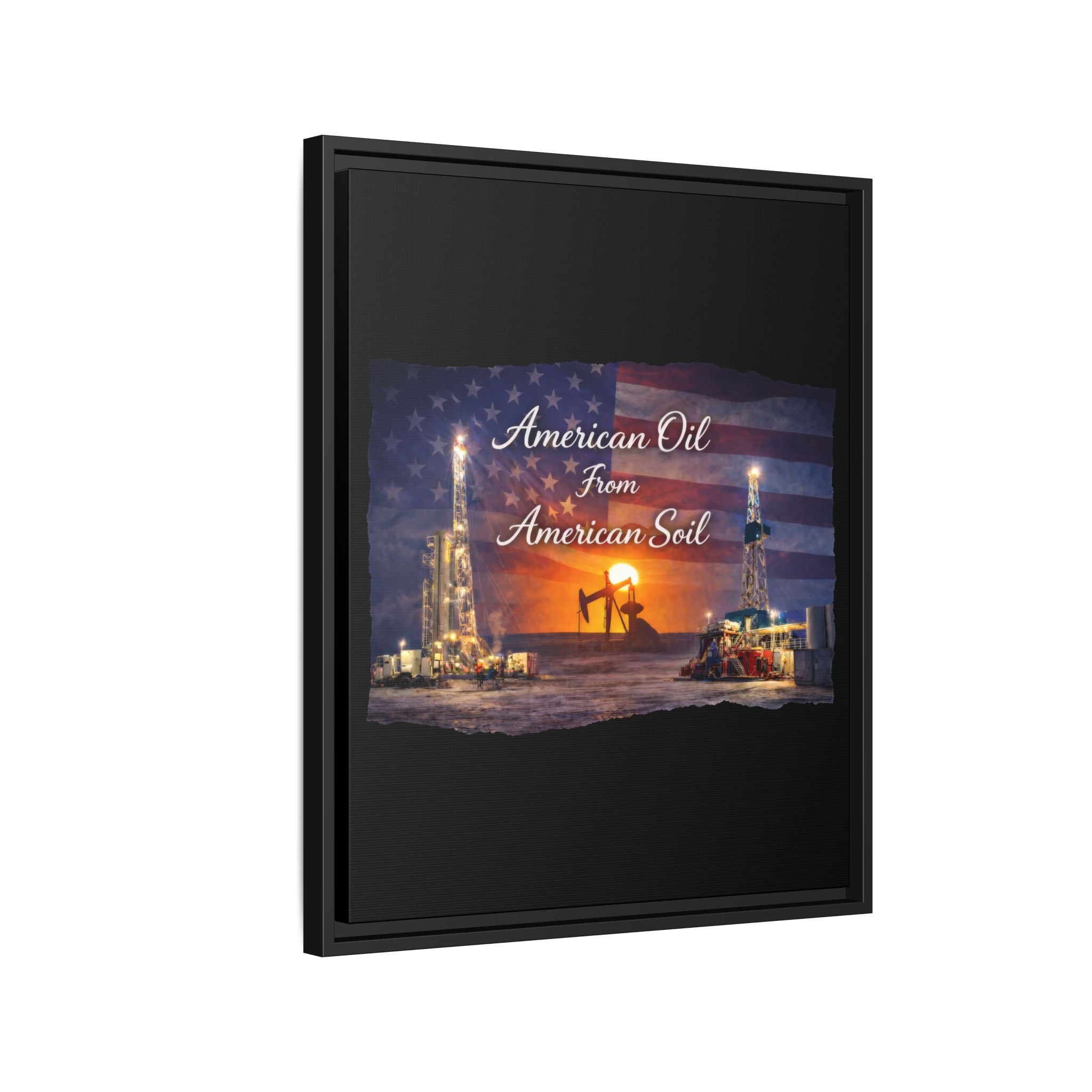 Flag Field - Framed Matte Canvas Wall Art