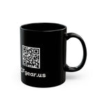 Oilfield QR Code Black Mug — American Oil & Soil Design (11oz/15oz)