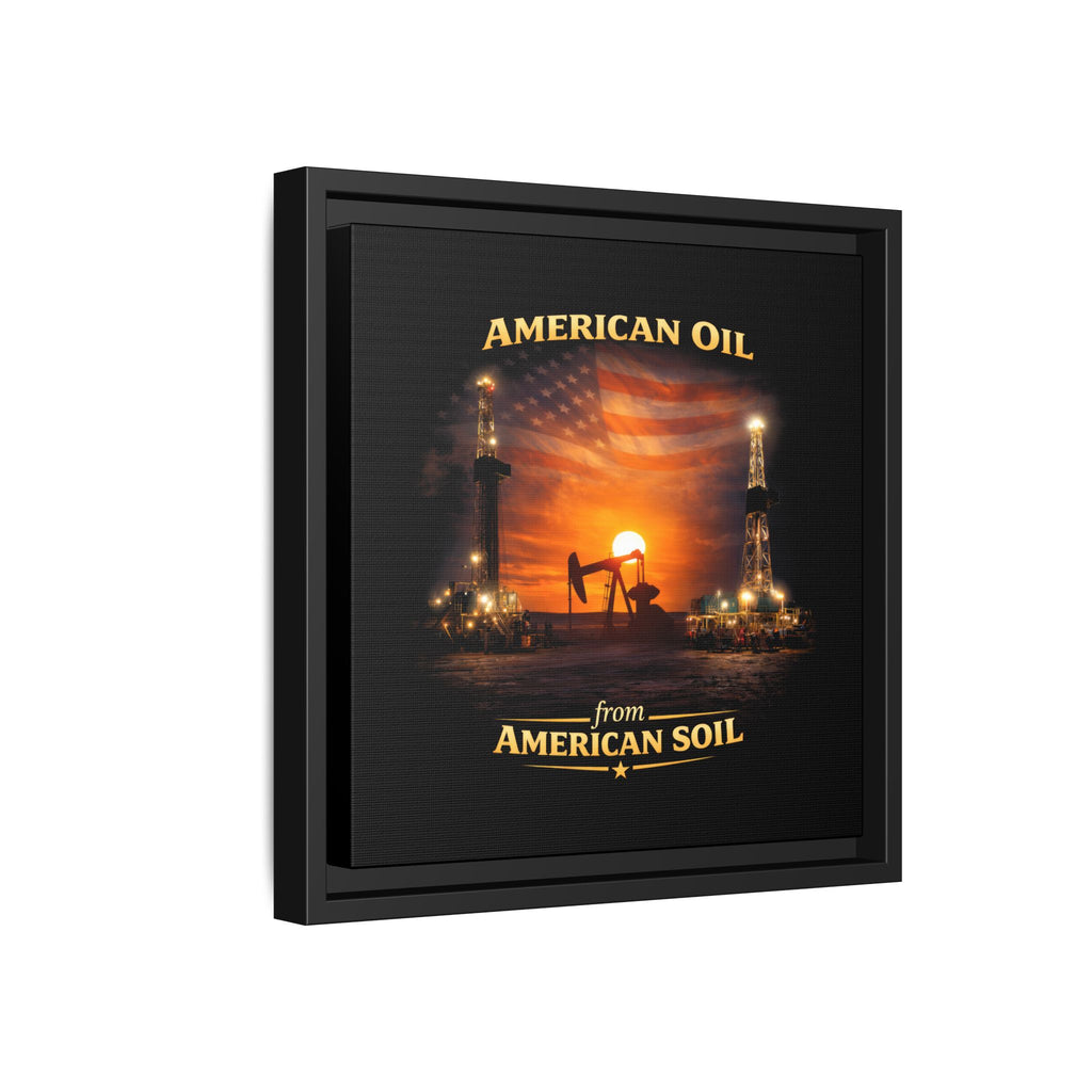 Oil Field - Framed Matte Canvas Wall Art