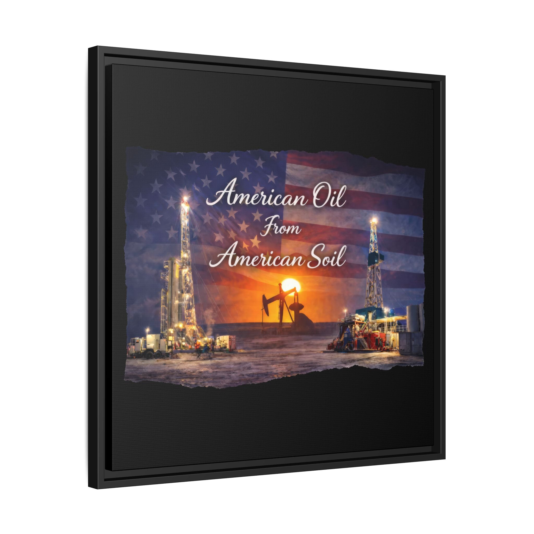 Flag Field - Framed Matte Canvas Wall Art