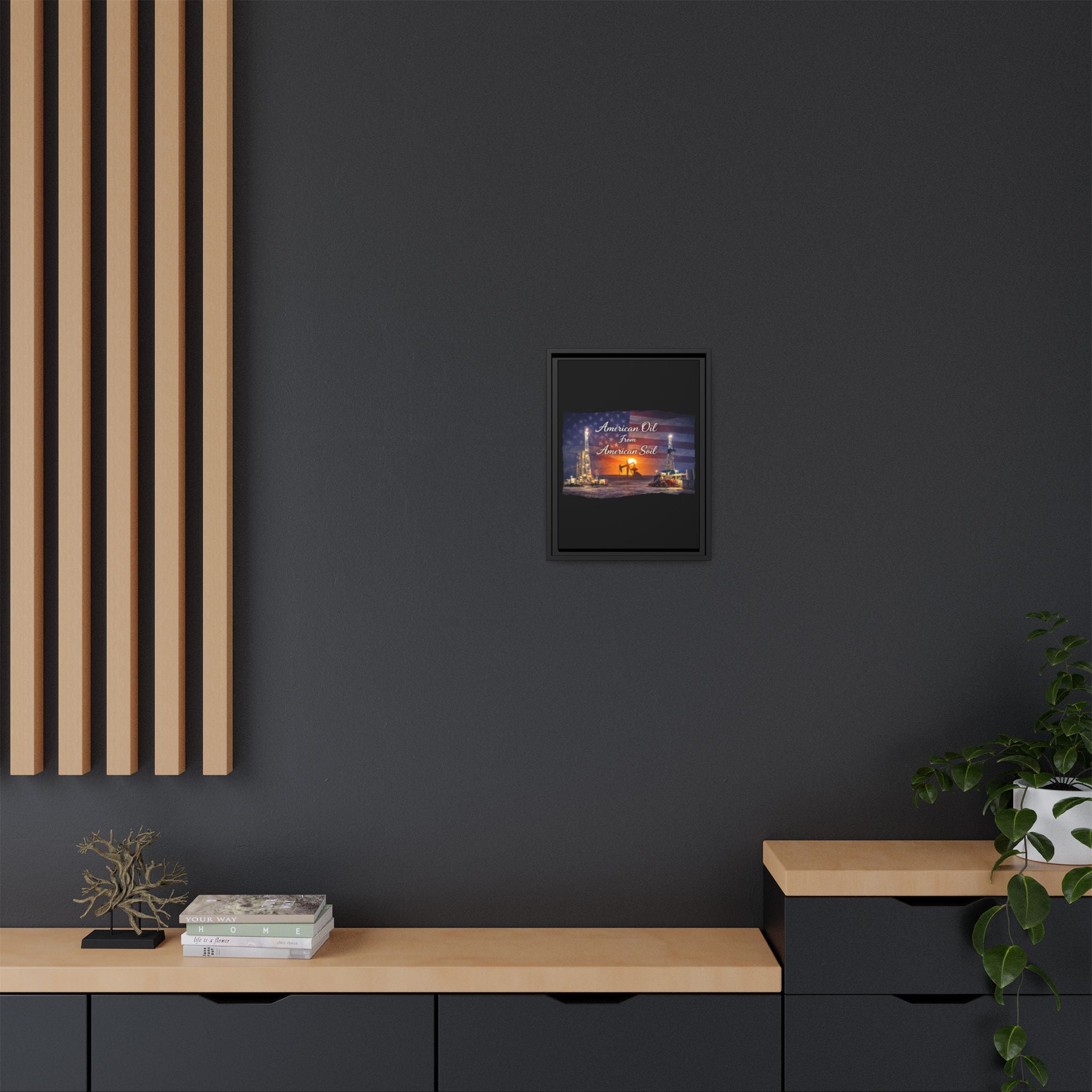 Flag Field - Framed Matte Canvas Wall Art