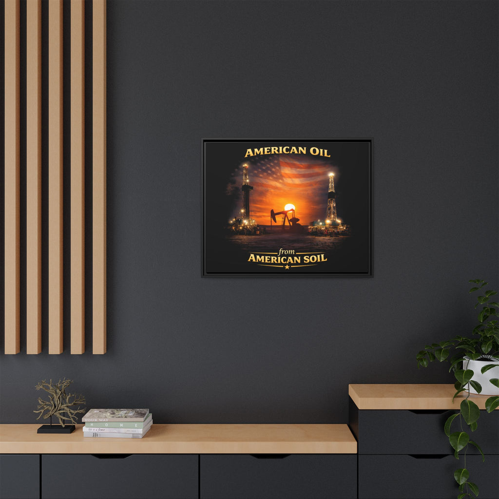 Oil Field - Framed Matte Canvas Wall Art