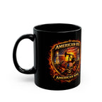 Oilfield QR Code Black Mug — American Oil & Soil Design (11oz/15oz)