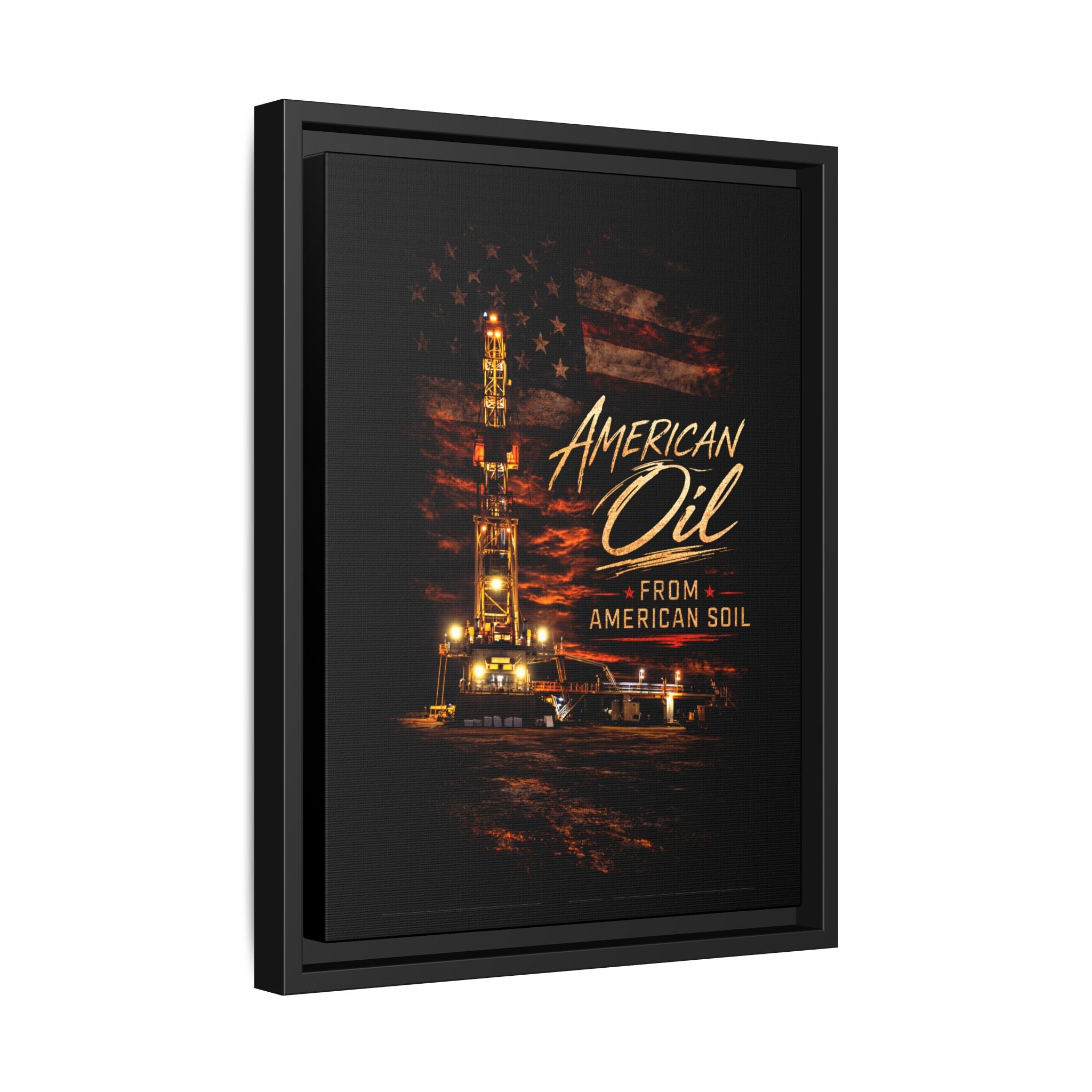 The Night Rig - Framed Matte Canvas Wall Art