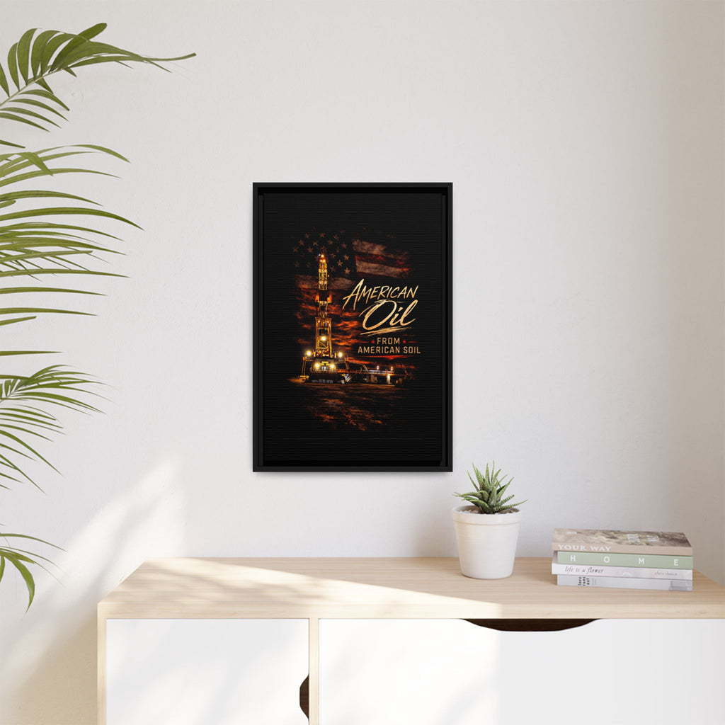 The Night Rig - Framed Matte Canvas Wall Art