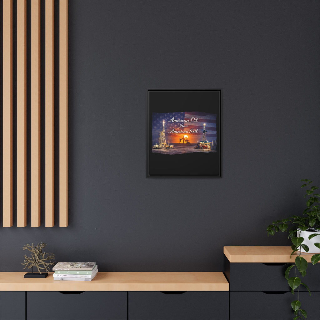 Flag Field - Framed Matte Canvas Wall Art