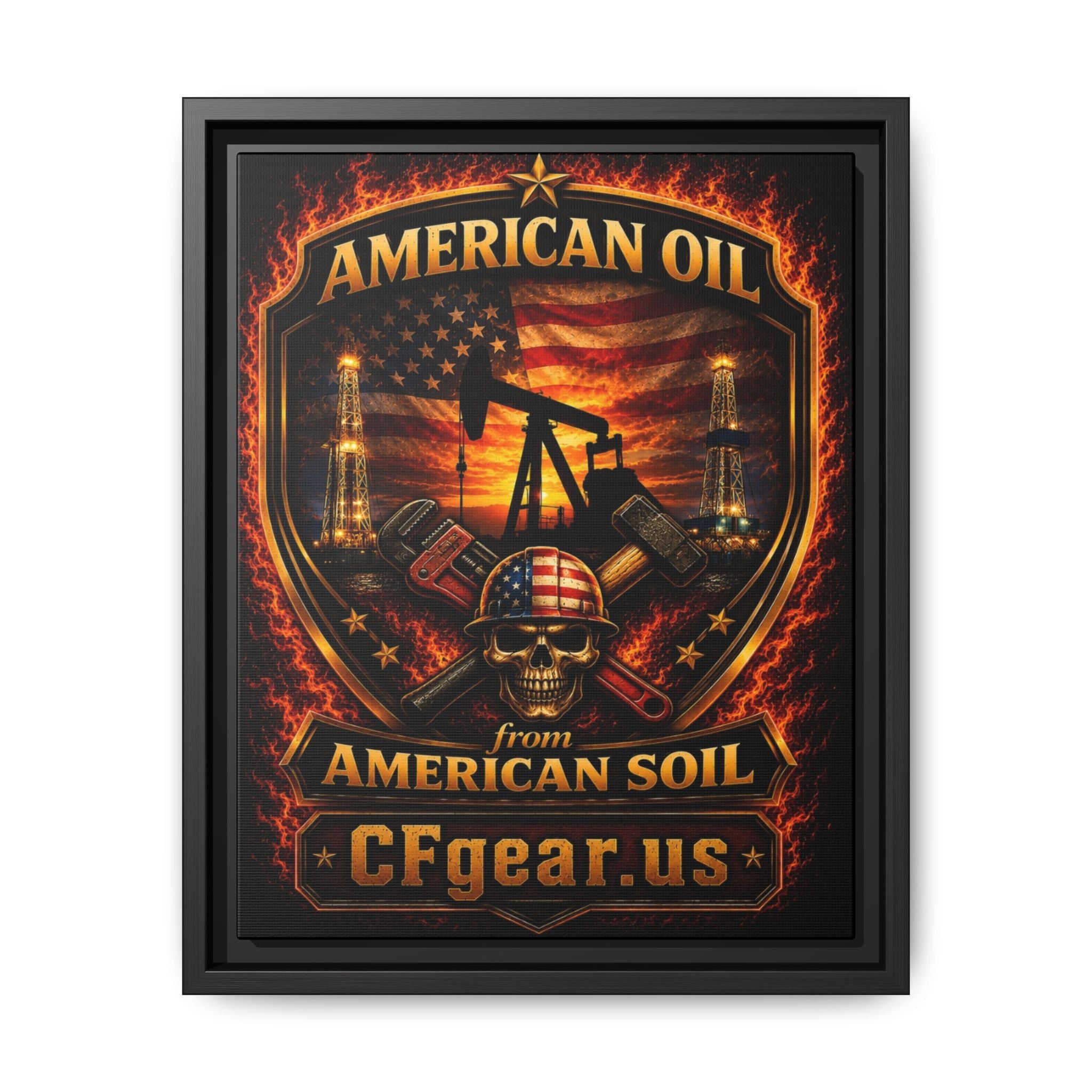 CFgear Crew Badge - Framed Matte Canvas Wall Art