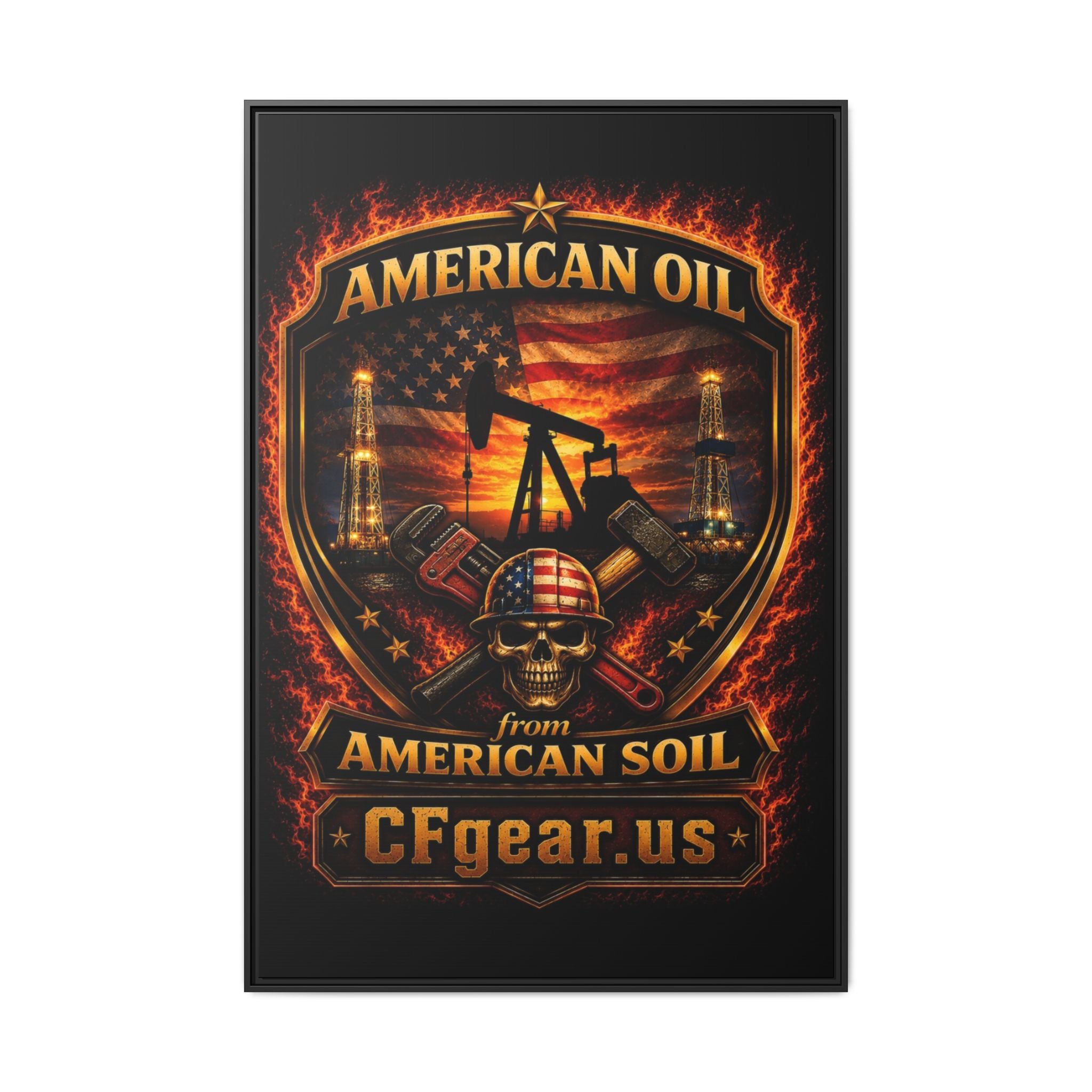 CFgear Crew Badge - Framed Matte Canvas Wall Art