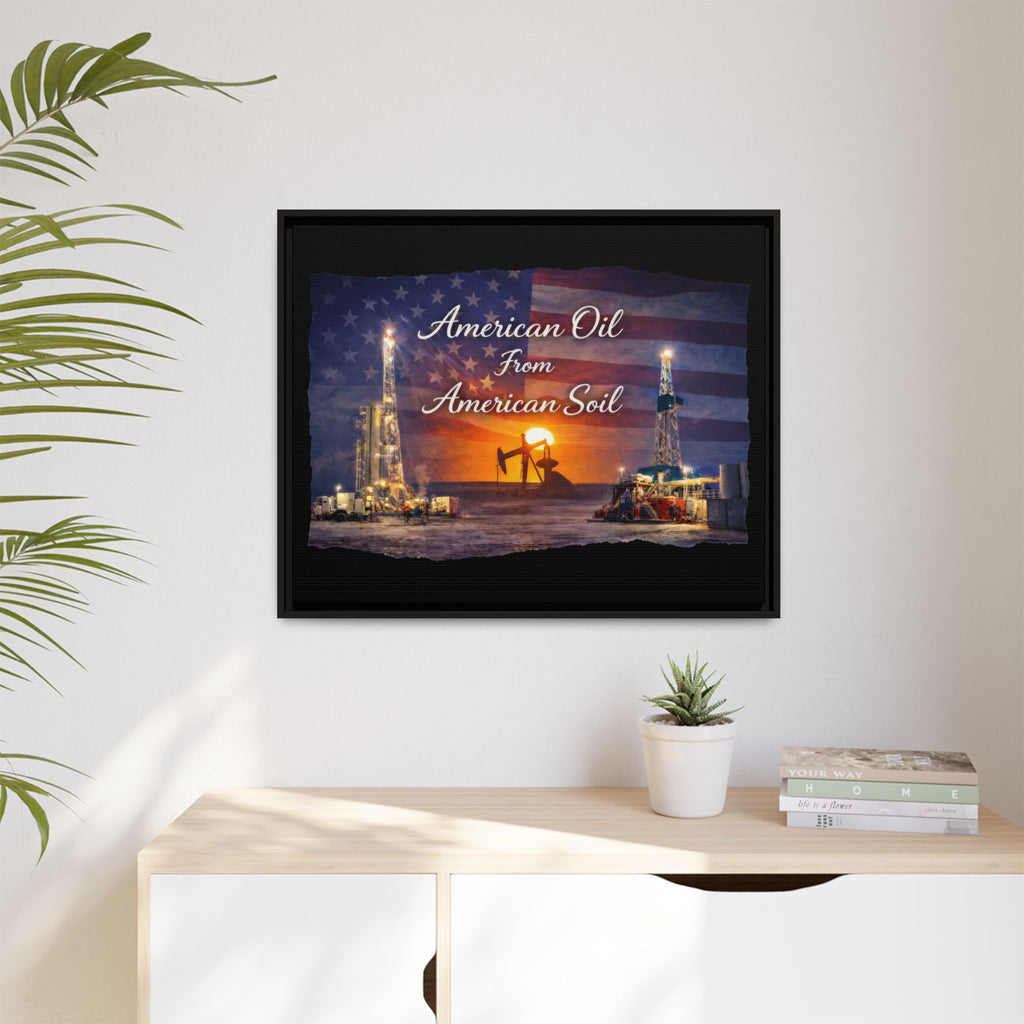 Flag Field - Framed Matte Canvas Wall Art