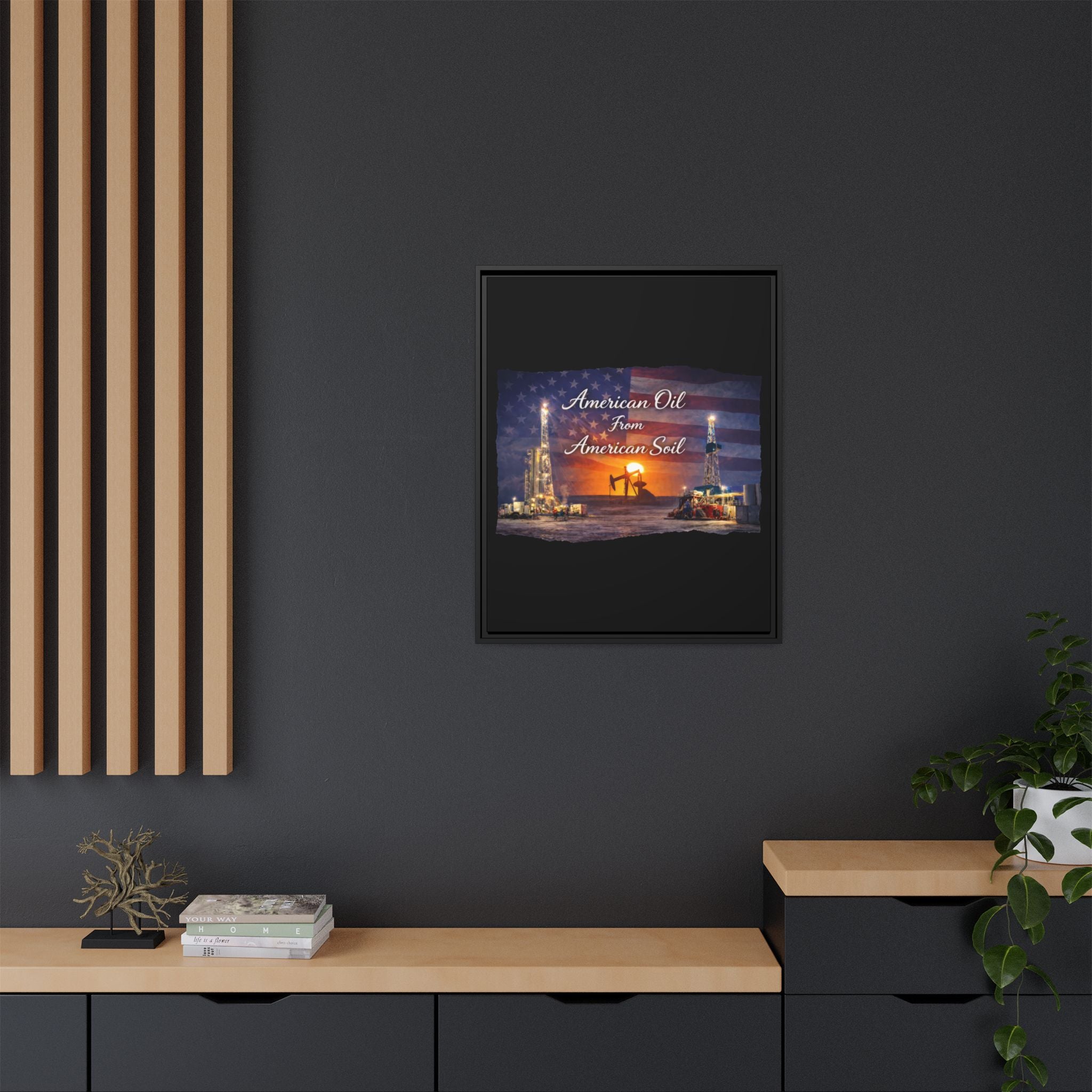 Flag Field - Framed Matte Canvas Wall Art