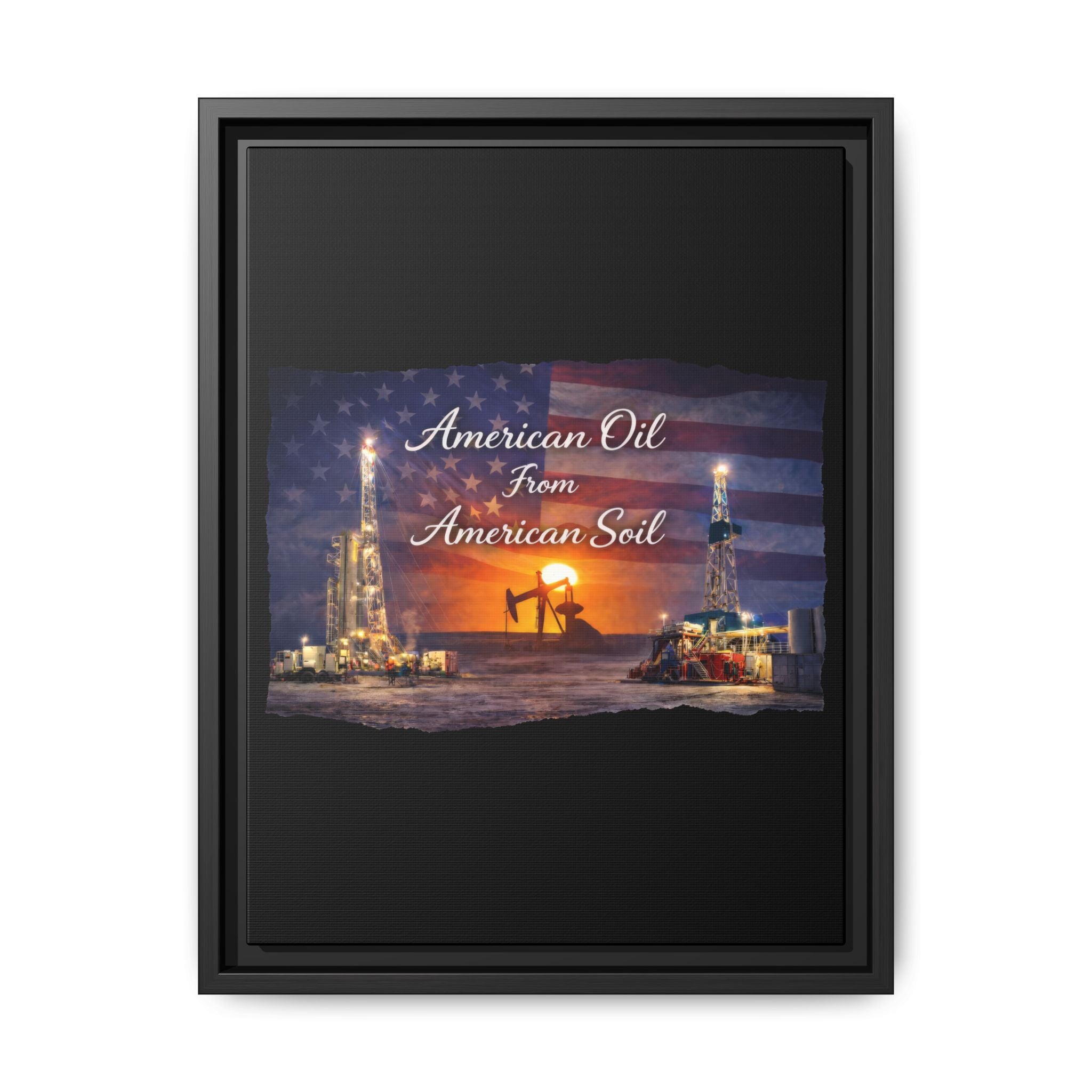 Flag Field - Framed Matte Canvas Wall Art