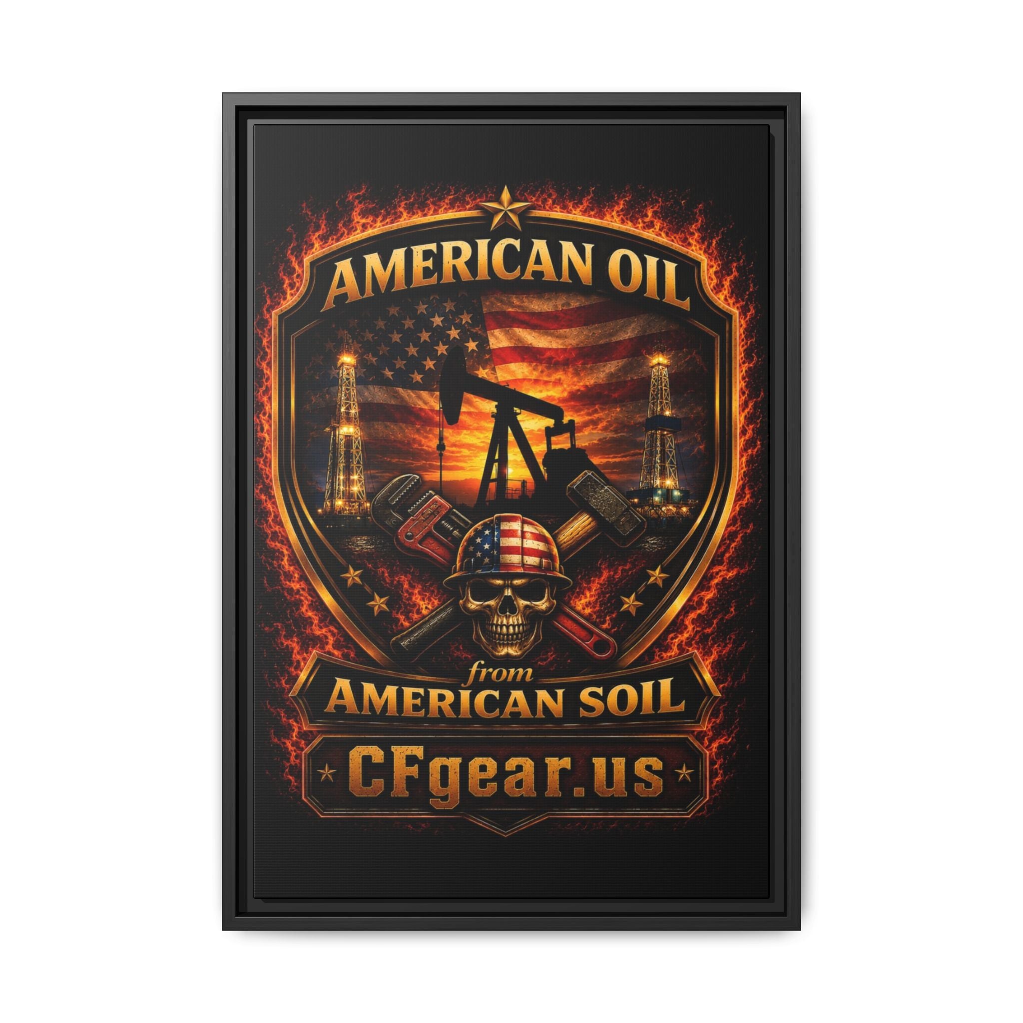 CFgear Crew Badge - Framed Matte Canvas Wall Art