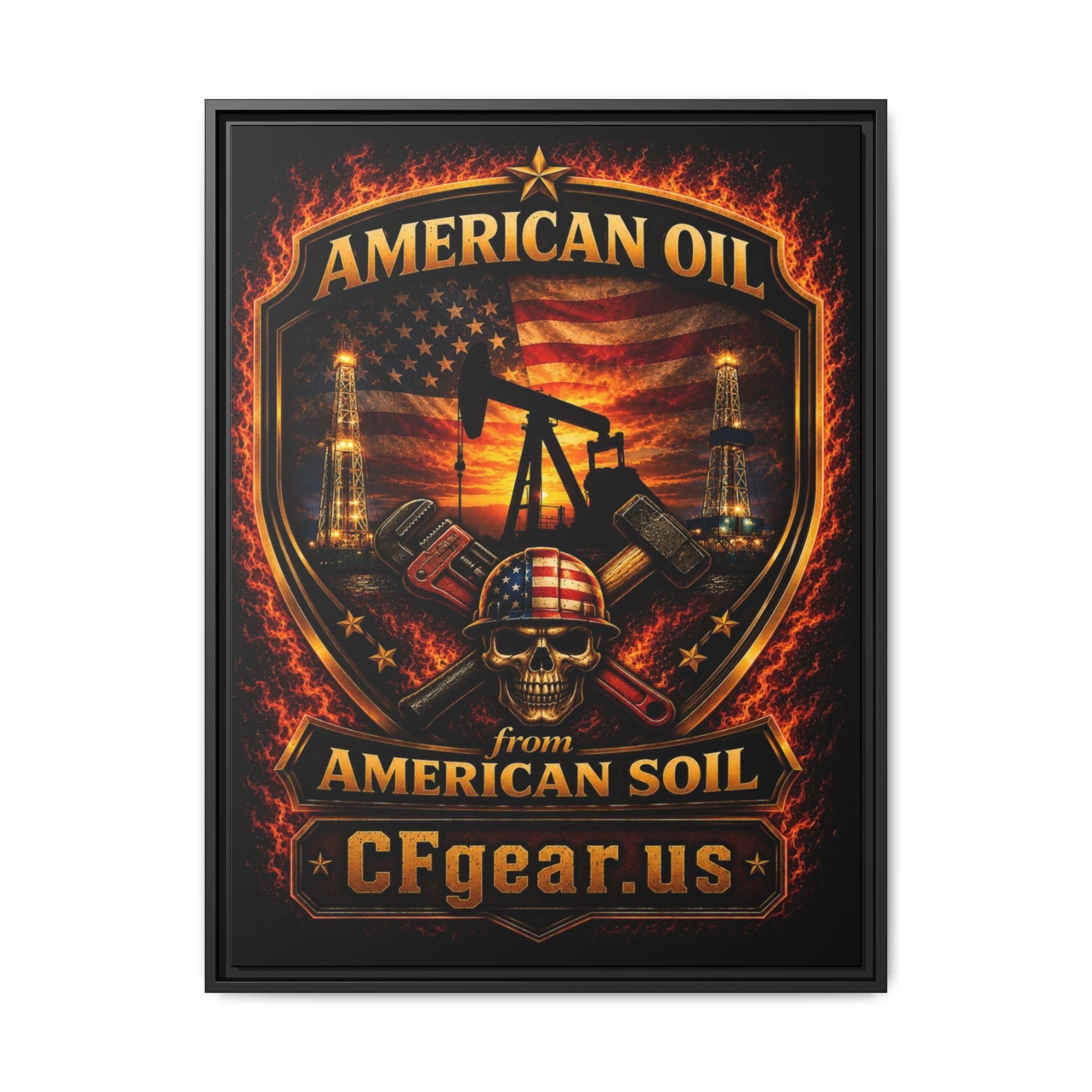 CFgear Crew Badge - Framed Matte Canvas Wall Art