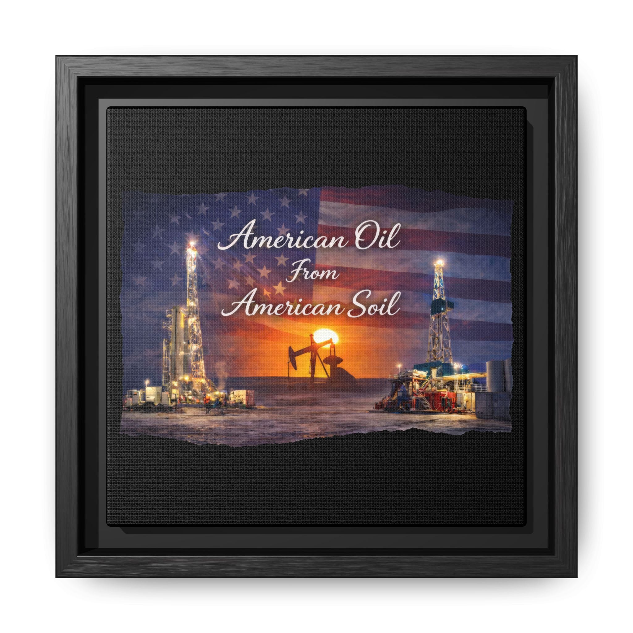 Flag Field - Framed Matte Canvas Wall Art