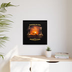 Oil Field - Framed Matte Canvas Wall Art