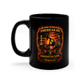 CFgear Crew Roughneck 11oz Black Coffee Mug — 'American Oil from American Soil' Patriotic Oilfield Design