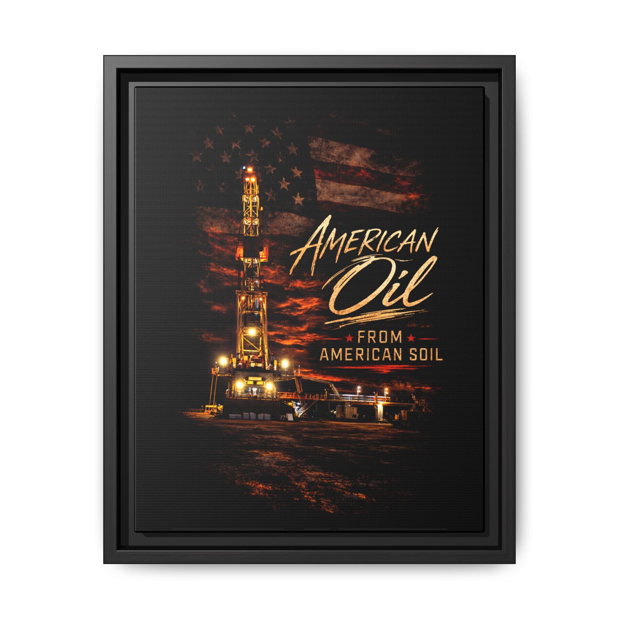 The Night Rig - Framed Matte Canvas Wall Art