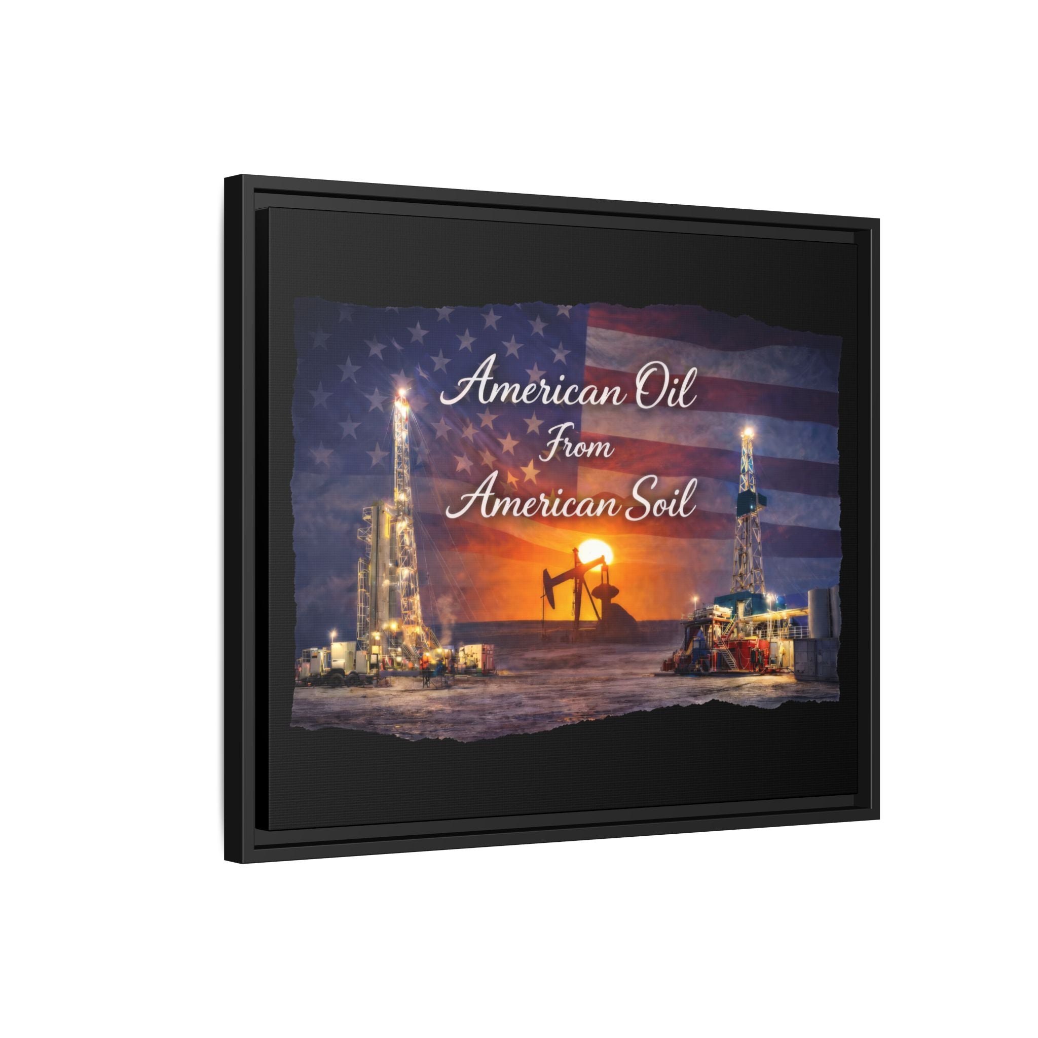Flag Field - Framed Matte Canvas Wall Art