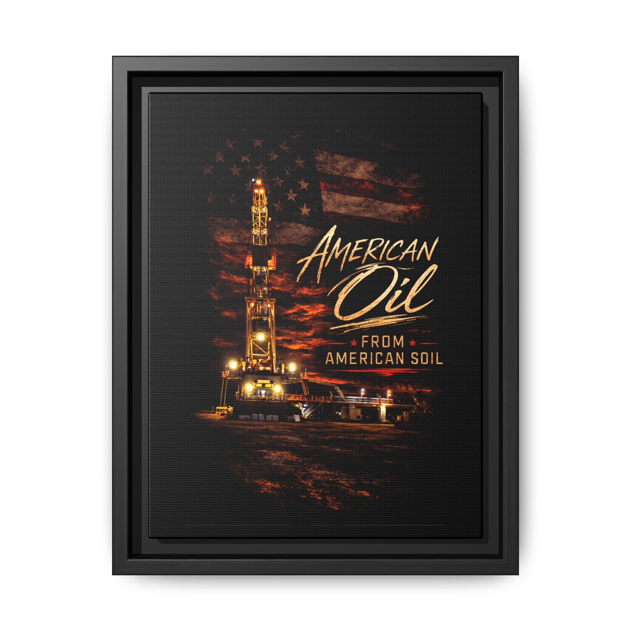 The Night Rig - Framed Matte Canvas Wall Art