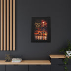 Ice Rig - Framed Matte Canvas Wall Art