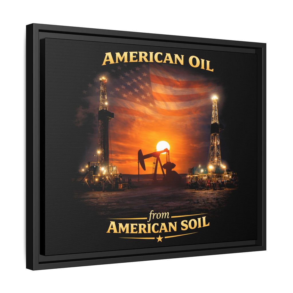 Oil Field - Framed Matte Canvas Wall Art