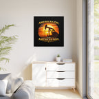 American Oil from American Soil - Framed Matte Canvas Wall Art