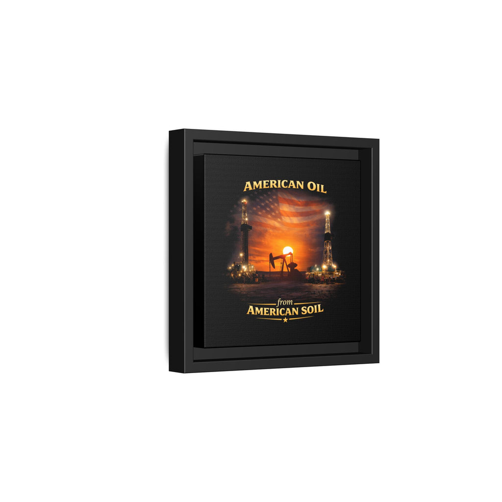 Oil Field - Framed Matte Canvas Wall Art
