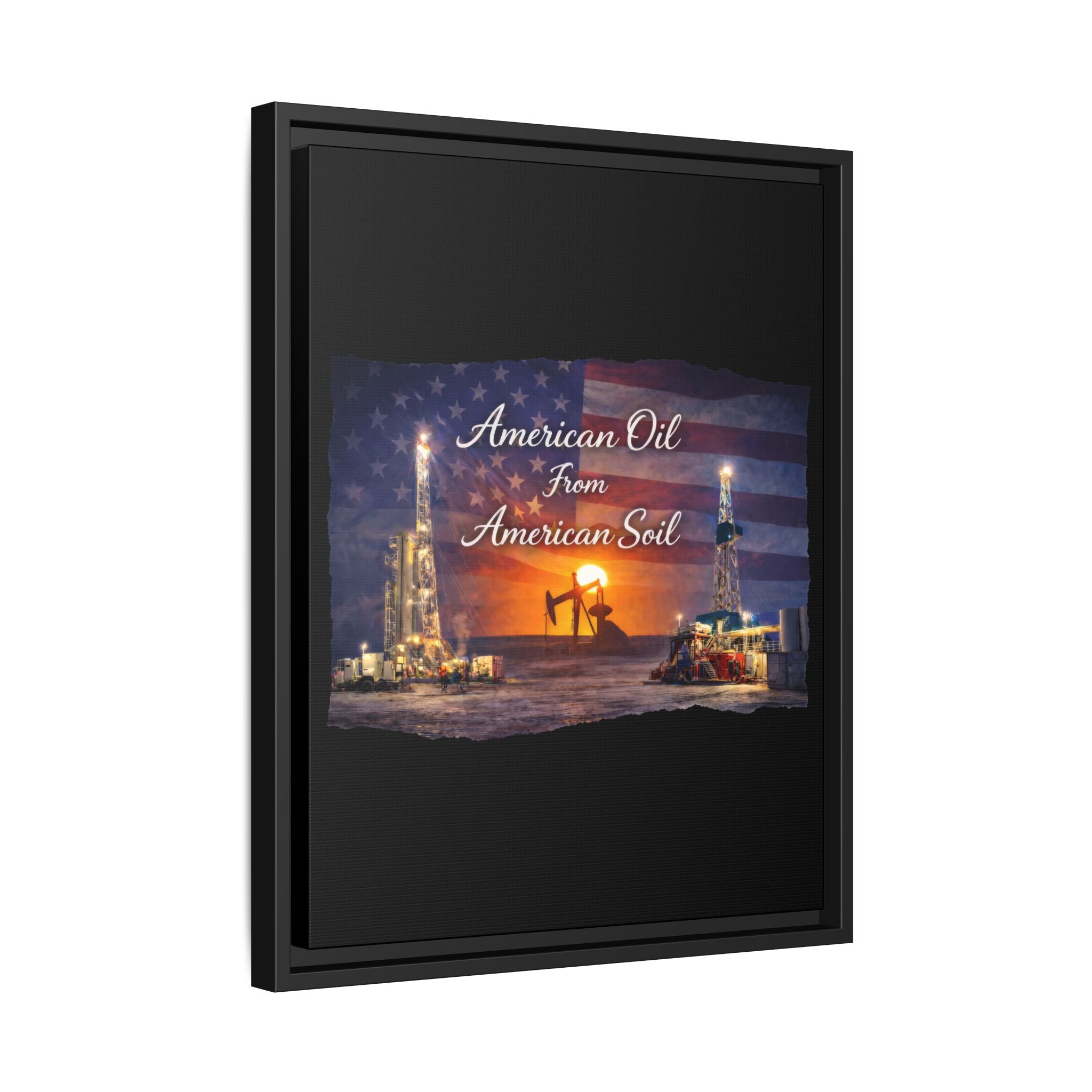 Flag Field - Framed Matte Canvas Wall Art