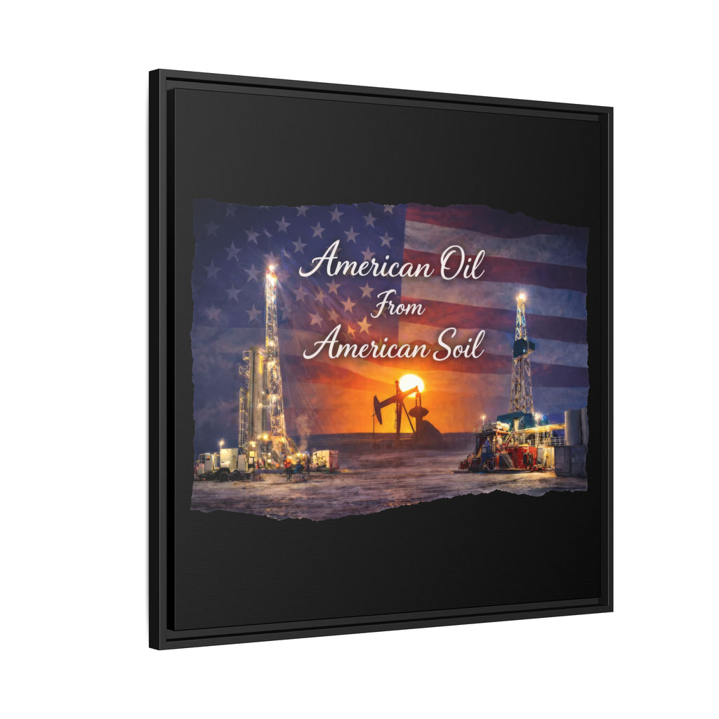 Flag Field - Framed Matte Canvas Wall Art