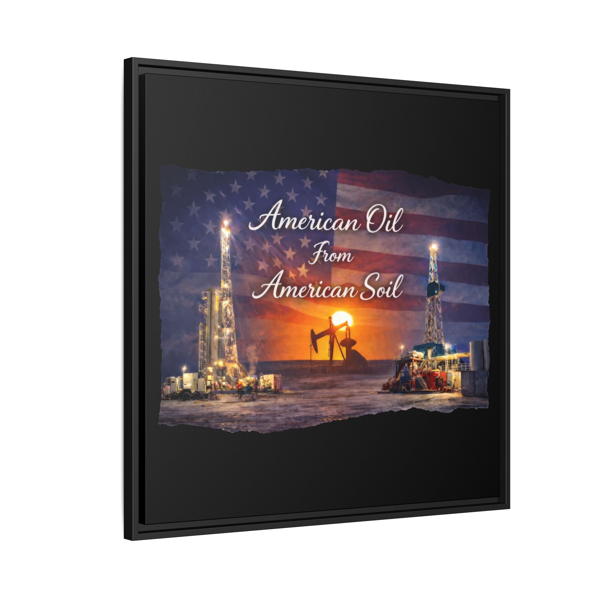 Flag Field - Framed Matte Canvas Wall Art