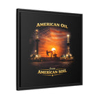 Oil Field - Framed Matte Canvas Wall Art