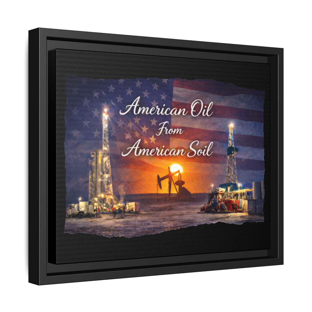 Flag Field - Framed Matte Canvas Wall Art