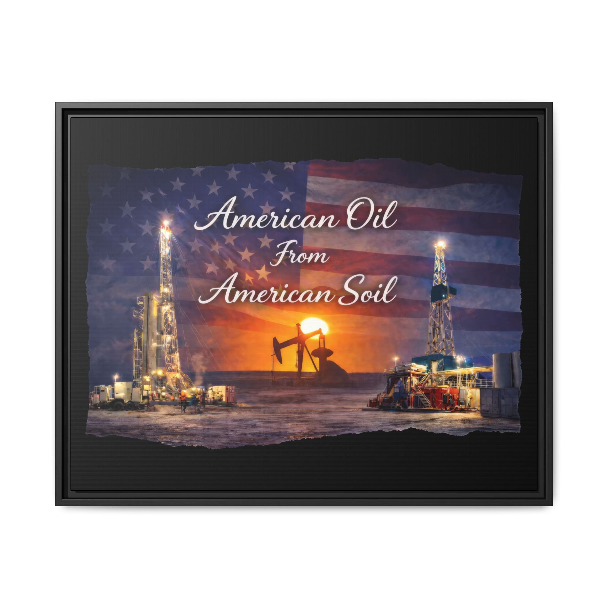 Flag Field - Framed Matte Canvas Wall Art