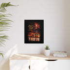 Ice Rig - Framed Matte Canvas Wall Art