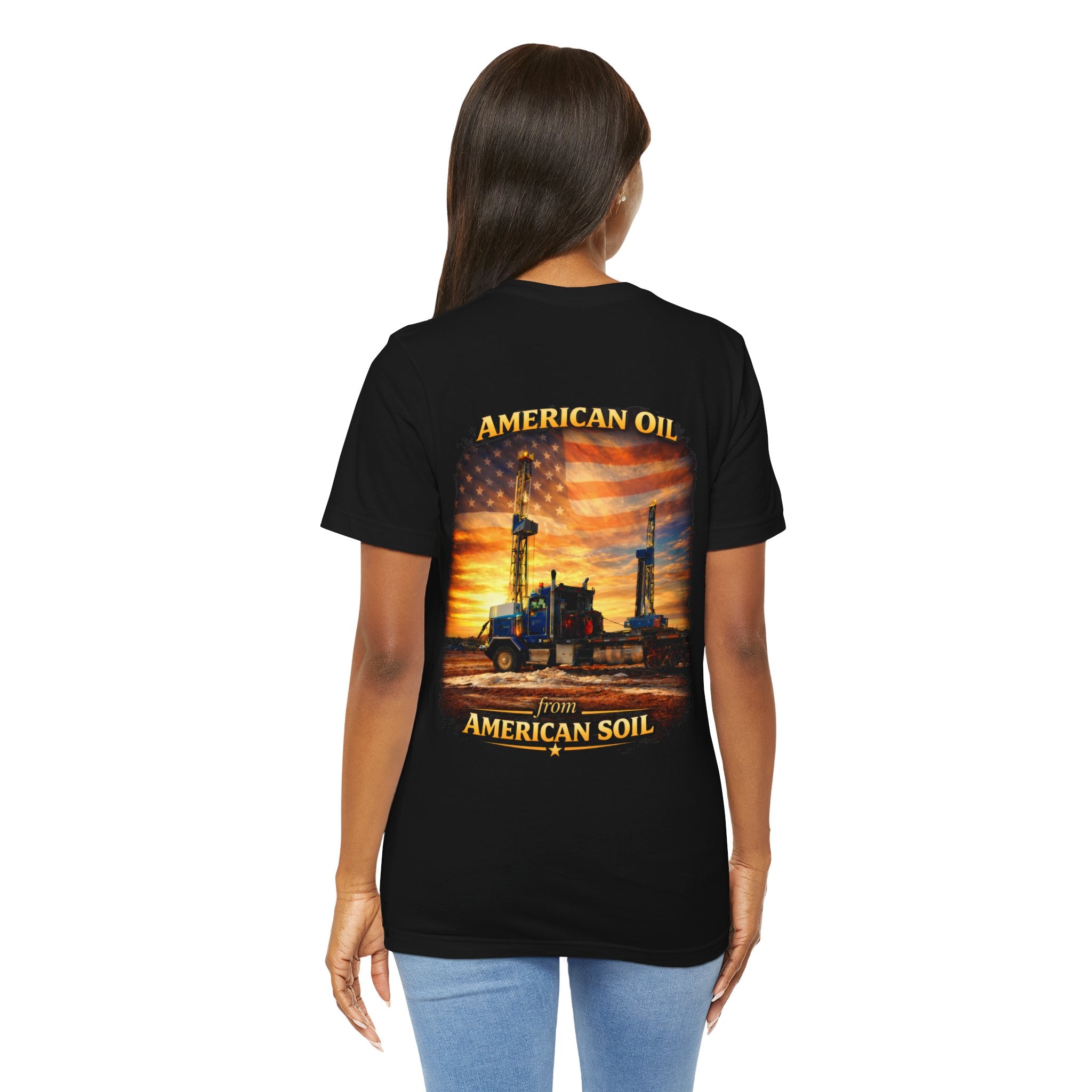Semi Print T‑Shirt — "American Oil From American Soil" Graphic Tee