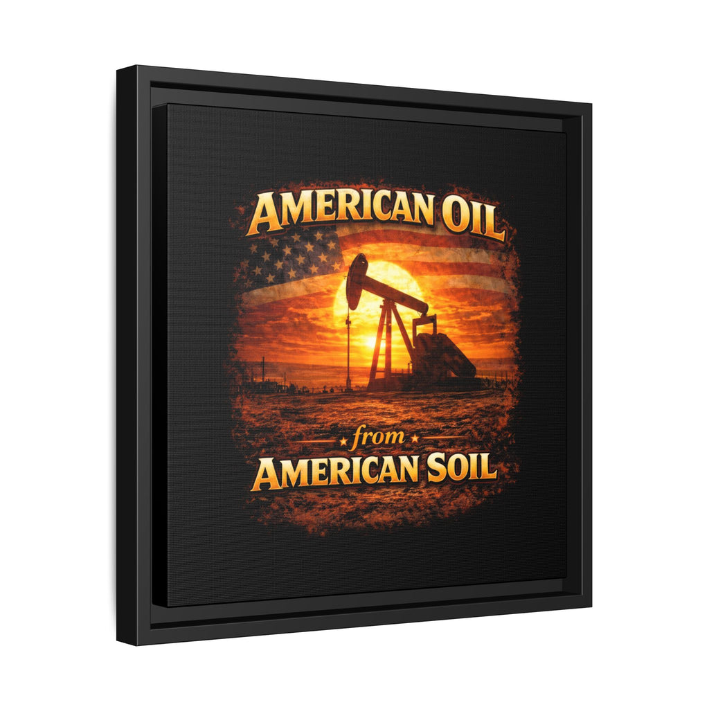 Pump Jack - Framed Matte Canvas Wall Art