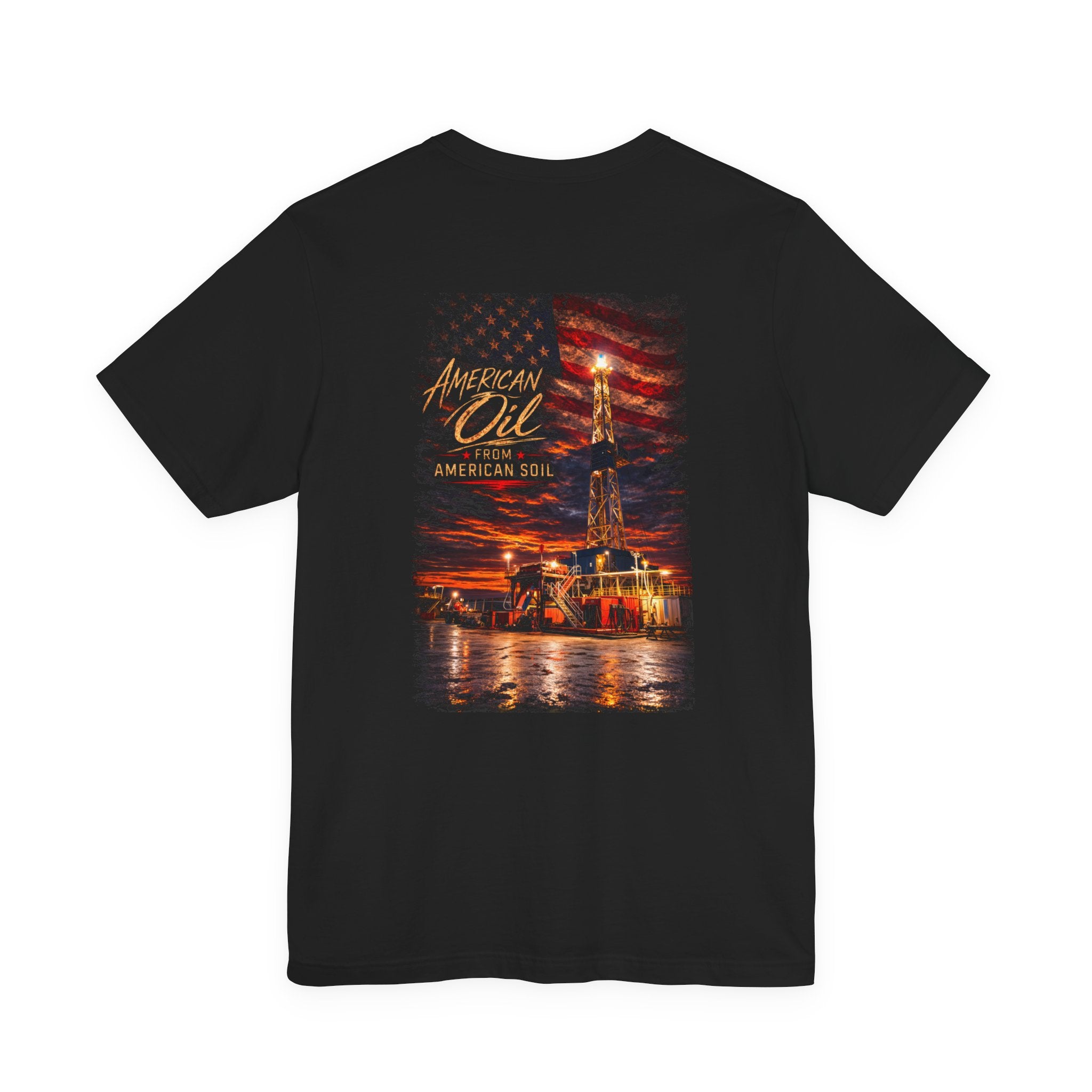Ice Rig T‑Shirt — "American Oil From American Soil" Graphic Tee
