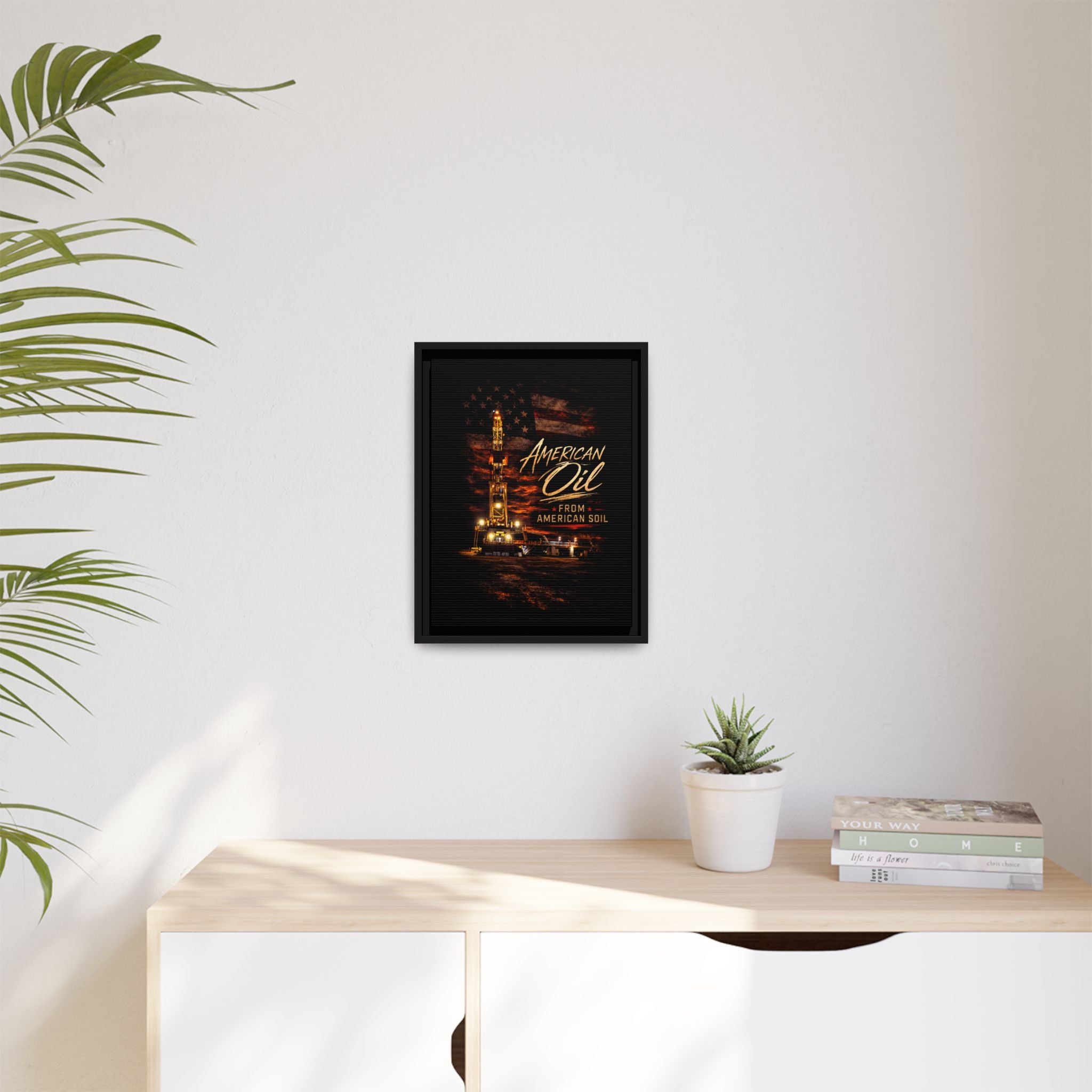 The Night Rig - Framed Matte Canvas Wall Art
