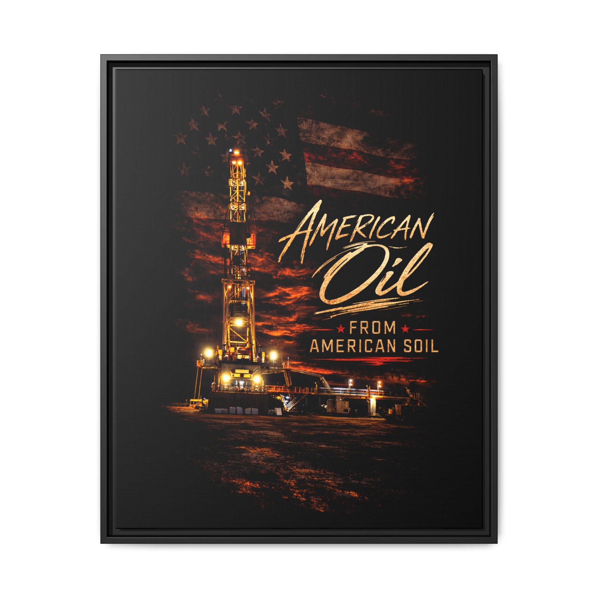 The Night Rig - Framed Matte Canvas Wall Art