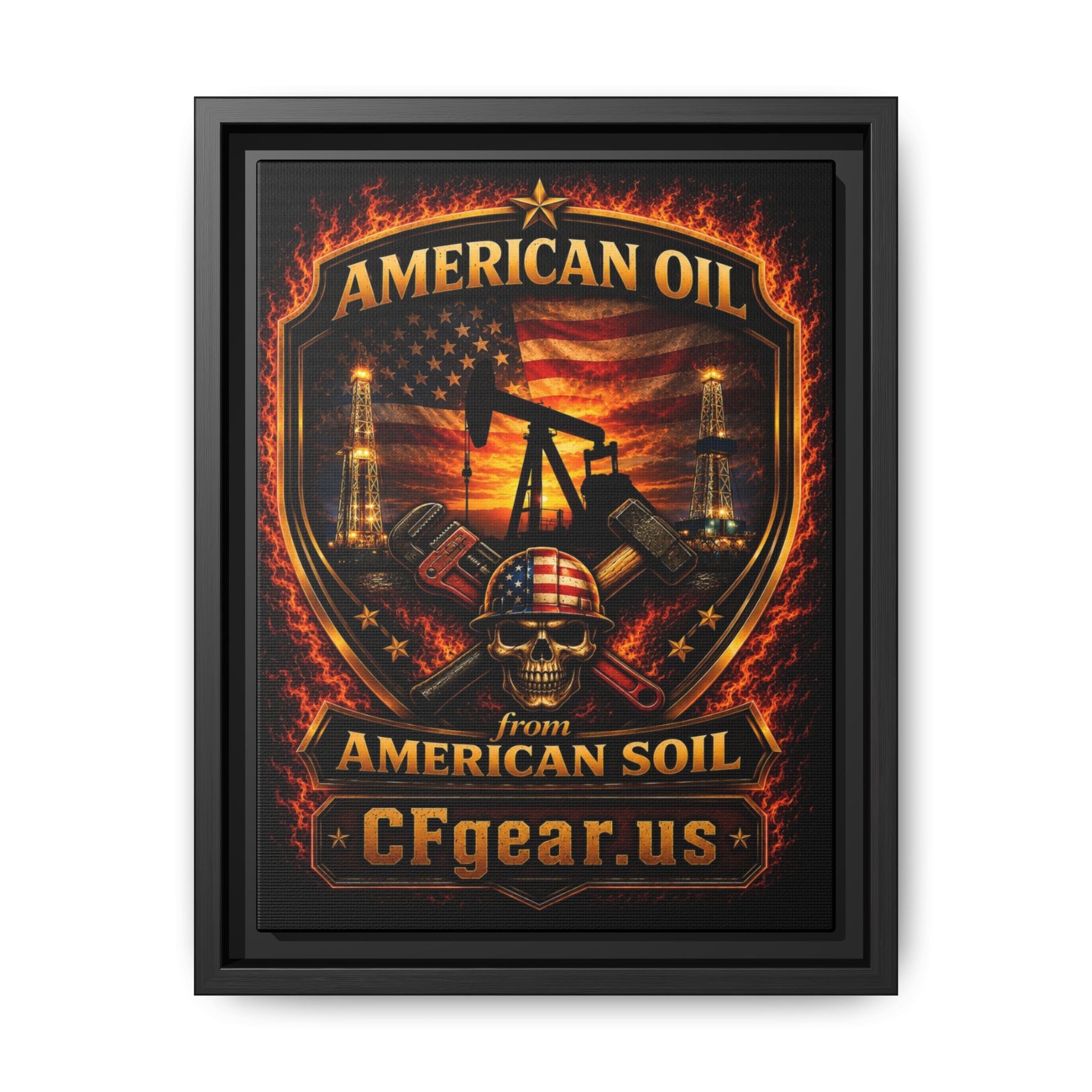 CFgear Crew Badge - Framed Matte Canvas Wall Art